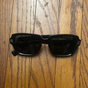 Burberry Black Rectangular Sunglasses